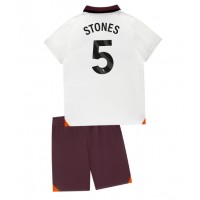 Manchester City John Stones #5 Auswärts Trikotsatz Kinder 2023-24 Kurzarm (+ Kurze Hosen)